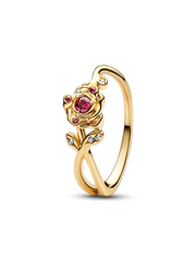 Disney Beauty and the Beast Rose Ring - 14k gold plating