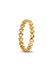 Band of Hearts Ring - 14k gold plating