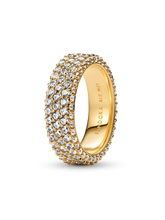Pandora Timeless Pavé Triple-row Ring - 14k gold plating