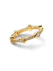 FINAL SALE - Disney Mickey Mouse & Minnie Mouse Sparkling Eternity Ring - 14k gold plating
