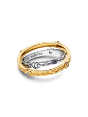 FINAL SALE - Game of Thrones Spinning Astrolabe Ring - Sterling silver, 14k gold plating