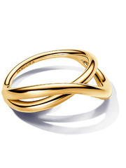 Organically Shaped Infinity Ring - 14k gold plating
