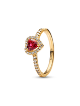 Elevated Heart Ring - 14k gold plating