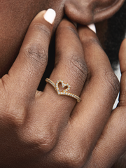 Pandora Timeless Wish Sparkling Heart Ring - 14k gold plating
