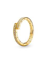 FINAL SALE - Sparkling Overlapping Ring - 14k gold plating
