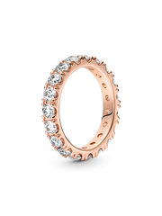 Sparkling Row Eternity Ring - 14k rose gold plating
