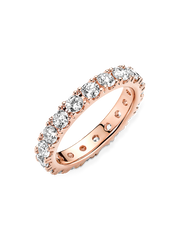 Sparkling Row Eternity Ring - 14k rose gold plating