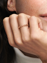 Band of Hearts Ring - 14k rose gold plating