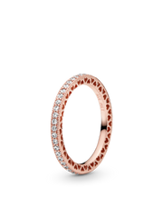 Rose Gold Tear-shaped Tiara Ring Set