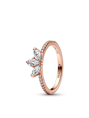 Rose Gold Tear-shaped Tiara Ring Set
