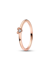 FINAL SALE - Radiant Heart Ring - 14k rose gold plating