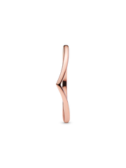 Polished Wishbone Ring - 14k rose gold plating