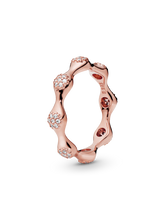 FINAL SALE - Pavé Modern LovePods Ring - 14k rose gold plating