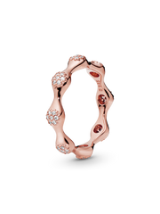 FINAL SALE - Pavé Modern LovePods Ring - 14k rose gold plating