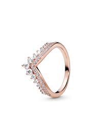 Heart of Rose Princess Wishbone Stacking Ring Set