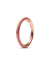 FINAL SALE - Pandora ME Red Pavé Ring - 14k rose gold plating