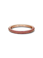 FINAL SALE - Pandora ME Red Pavé Ring - 14k rose gold plating
