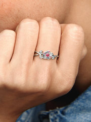 Disney Beauty and the Beast Rose Ring - Sterling silver