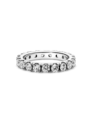 Sparkling Row Eternity Ring - Sterling silver