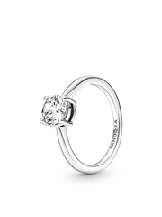 Sparkling Solitaire Ring - Sterling silver
