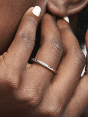 FINAL SALE - Simple Sparkling Band Ring - Sterling silver