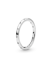 FINAL SALE - Simple Sparkling Band Ring - Sterling silver