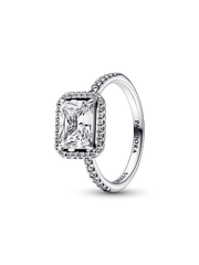 Sparkling Halo Ring Set