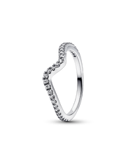 Sparkling Wave Ring - Sterling silver