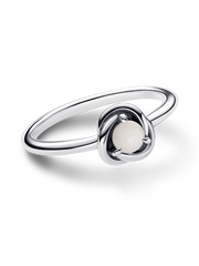 June Birthstone Eternity Circle Ring - Sterling silver