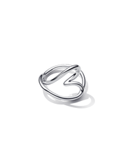 Organically Shaped Heart Ring - Sterling silver