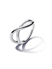 Organically Shaped Infinity Ring - Sterling silver