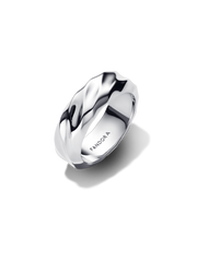 Two-Tone Ripple Effect Ring Set