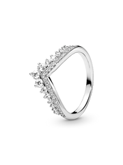 Green Heart Princess Wishbone Stacking Ring Set