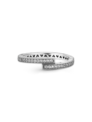 Sparkling Overlapping Ring - Sterling silver