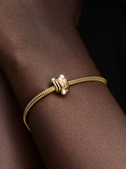 Abstract Waves Charm - 14k gold plating