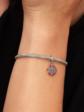 Lucky Chip Dangle Charm - Sterling silver