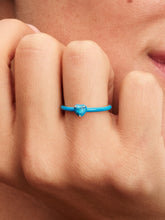Turquoise-colored Heart Stone Ring - Sterling silver