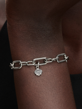 Sparkling Shell Mini Dangle Charm - Sterling silver