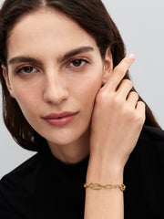 Small-Link Chain Bracelet - 14k gold plating