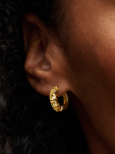 Yellow Hoop Earrings - 14k gold plating