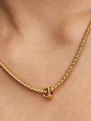 Letter J Alphabet Charm - 14k gold plating