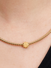 Textured Sun Mini Charm - 14k gold plating