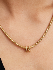 Letter N Alphabet Charm - 14k gold plating