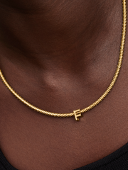 Letter F Alphabet Charm - 14k gold plating