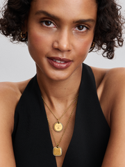 Engravable Round Tag Pendant - 14k gold plating
