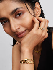 Textured Sun Mini Charm - 14k gold plating