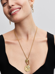 Openable Large Link Chain Necklace - 14k gold plating
