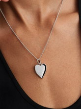 Engravable Openable Heart Tag Pendant - Sterling silver