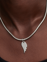Engravable Angel Wing Tag Pendant - Sterling silver