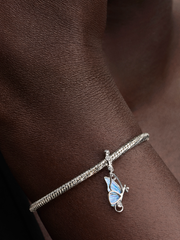 Winged Dangle Charm - Sterling silver